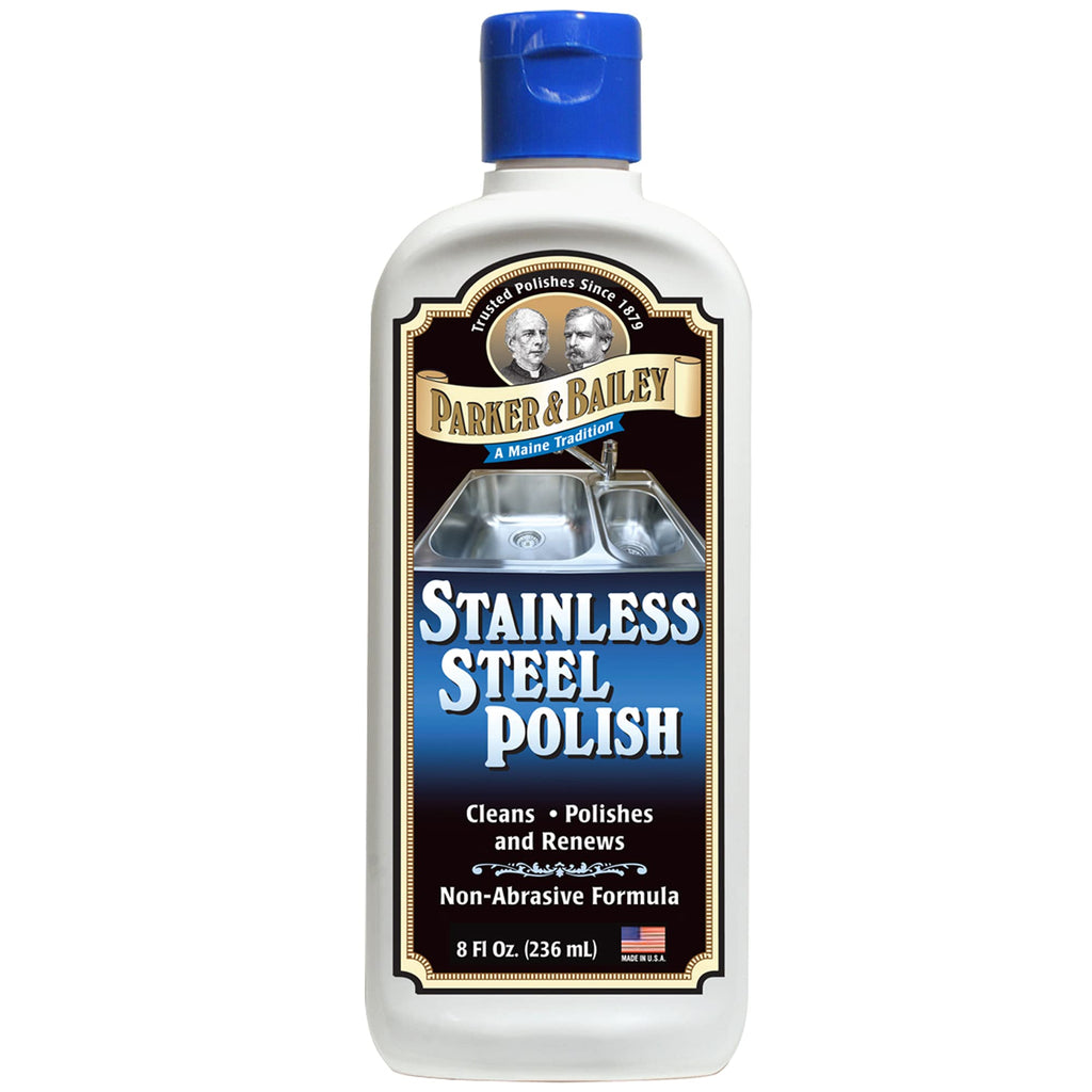 PARKER & BAILEY Stainless Steel Polish - Best Stainless Steel Cleaner for Appliances Sink Grill Cookware Clean Polish Restore Kitchen Cleaning Supplies Stain Remover Stainless Steel Cleaner and Polish