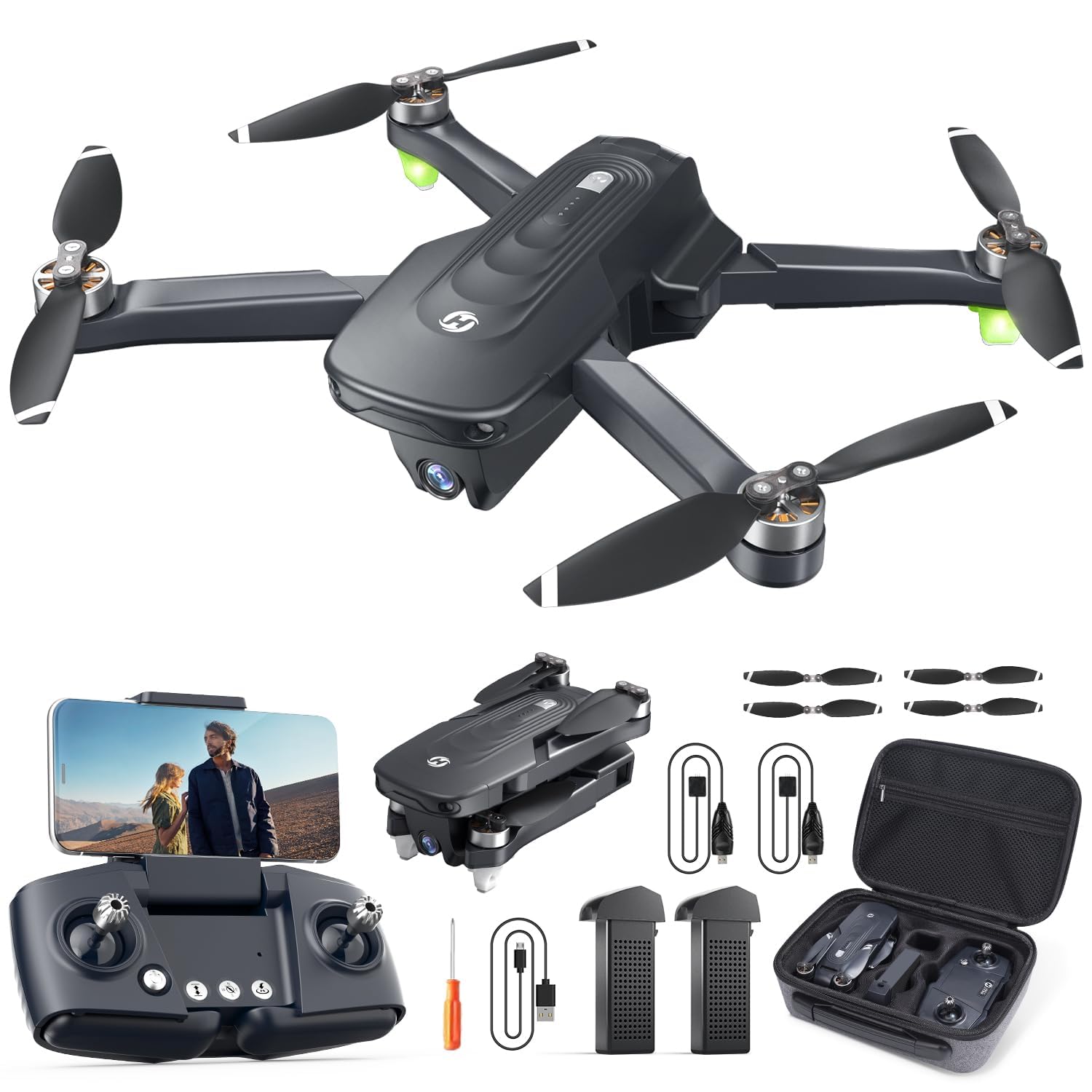 Dron Holy Stone con GPS y cámara 4K para adultos - Cuadricóptero RC HS175D
