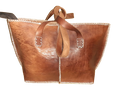 Bolso Mujer  Vacuno hilo blanco Mediano